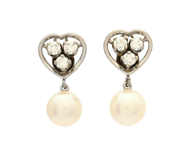 Jewellery, EARRINGS, 18K white gold