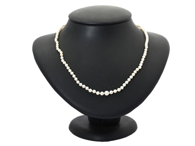 Jewellery, PEARL NECKLACE, cultured pearls approx. 2,5-5,5 mm