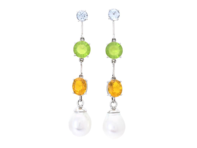 Jewellery, LISEN STIBECK, solitaire earrings with attachments