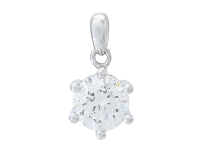 Jewellery, SOLITAIRE PENDANT, 18K white gold
