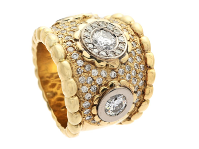 Jewellery, RING, 18K gold/white gold