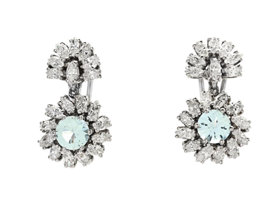 Jewellery, EARRINGS, 14K white gold