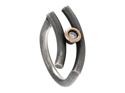 Jewellery, RING, sterlingsilver/14K gold