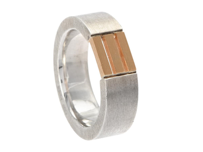 Jewellery, RING, sterlingsilver/18K gold