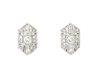 Jewellery, EARRINGS, 18K white gold