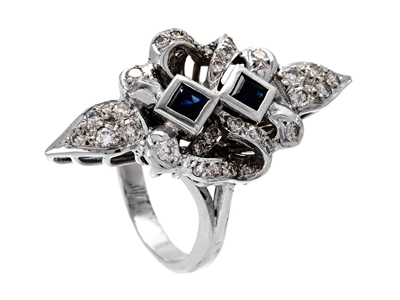Jewellery, RING, 18K white gold