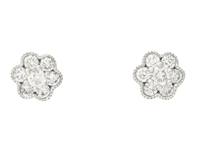 Jewellery, EARRINGS, 18K white gold