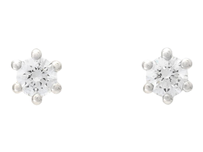 Jewellery, SOLITAIRE EARRINGS, 18K white gold
