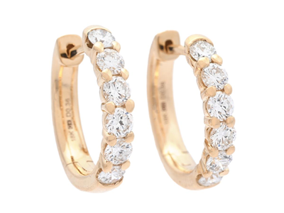 Jewellery, HOOP EARRINGS, 18K gold