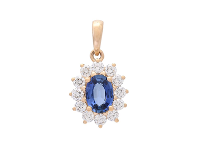 Jewellery, CLUSTER PENDANT, 18K gold