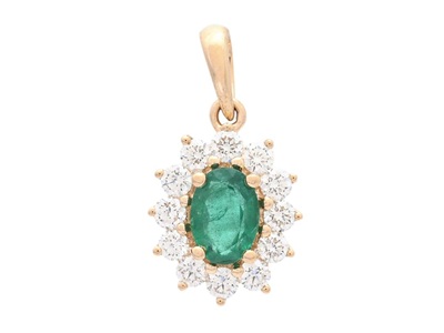 Jewellery, CLUSTER PENDANT, 18K gold