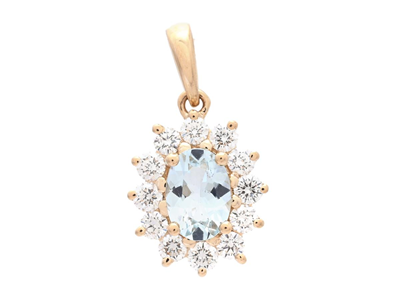 Jewellery, CLUSTER PENDANT, 18K gold