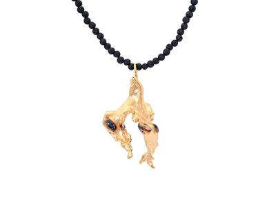 Jewellery, PENDANT, gold-plated algae