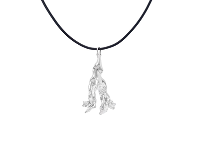 Jewellery, PENDANT, platinum plated algae