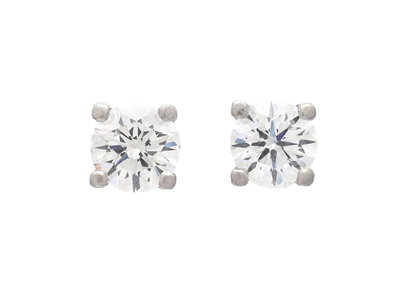 Jewellery, SOLITAIRE EARRINGS, platinum
