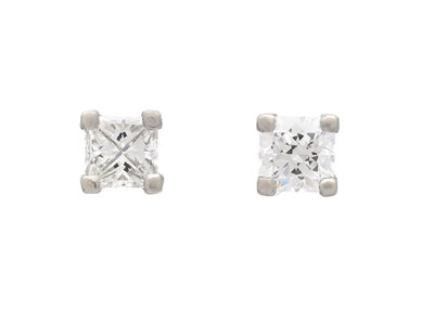 Jewellery, SOLITAIRE EARRINGS, platinum