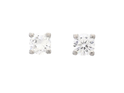 Jewellery, SOLITAIRE EARRINGS, platinum