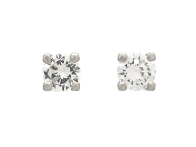 Jewellery, SOLITAIRE EARRINGS, platinum
