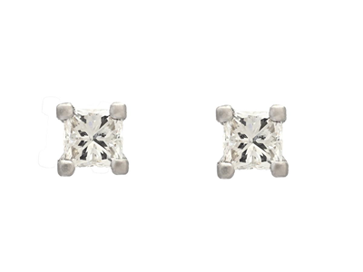 Jewellery, SOLITAIRE EARRINGS, platinum