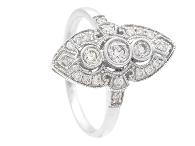 Jewellery, RING, 18K white gold