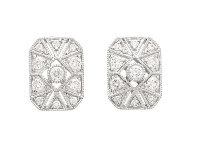 Jewellery, EARRINGS, 18K white gold