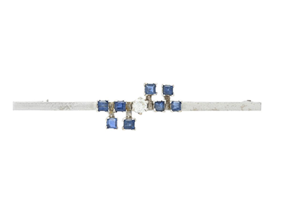 Jewellery, BROOCH, 18K white gold