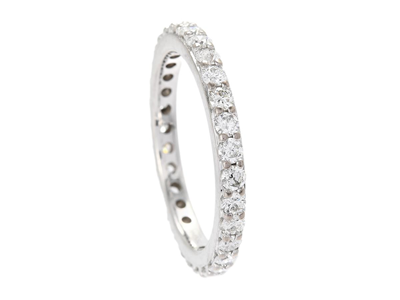 Jewellery, FULL ETERNITY RING, 18K white gold