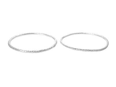 Jewellery, 2 BANGLES, sterling silver