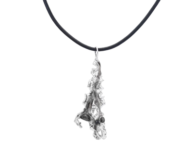 Jewellery, PENDANT, platinum plated algae