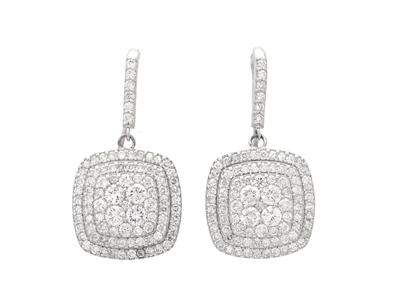 Jewellery, EARRINGS, platinum
