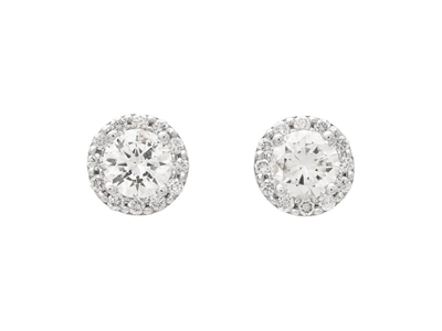 Jewellery, EARRINGS, 18K white gold