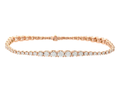 Jewellery, TENNIS BRACELET, 18K rose gold
