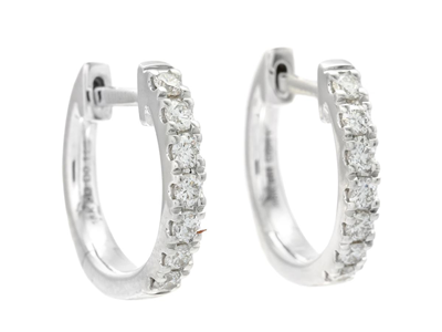 Jewellery, HOOP EARRINGS, 18K white gold