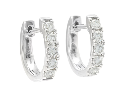 Jewellery, HOOP EARRINGS, 18K white gold
