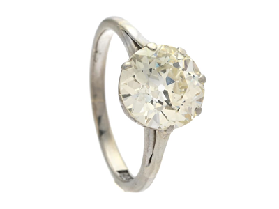 Jewellery, SOLITAIRE RING, 18K white gold