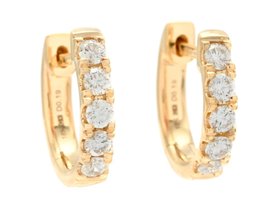 Jewellery, HOOP EARRINGS, 18K gold