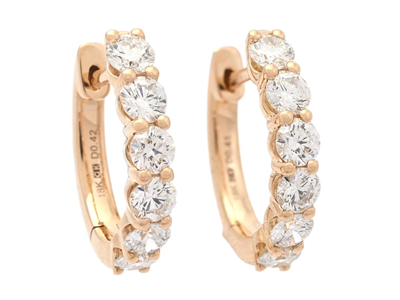 Jewellery, HOOP EARRINGS, 18K gold