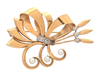 Jewellery, BROOCH, 18K gold