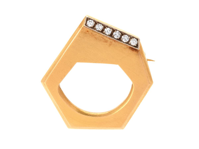 Jewellery, BROOCH, 18K gold