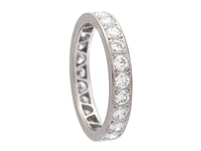 Jewellery, FULL ETERNITY RING, 18K white gold
