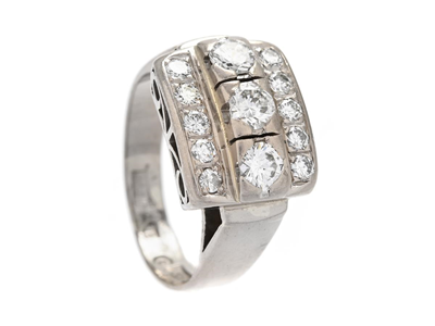 Jewellery, RING, 18K white gold