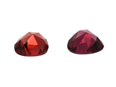 Gemstones, 2 GARNETS, rose cut