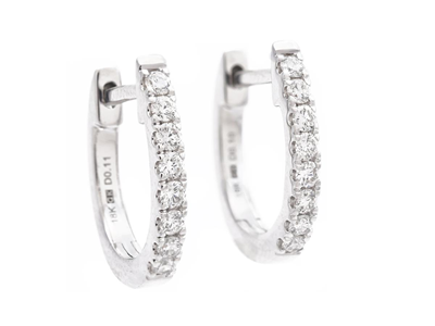 Jewellery, EARRINGS, 18K white gold