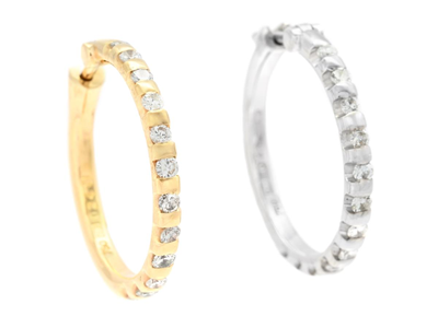 Jewellery, EARRINGS, 18K gold/white gold