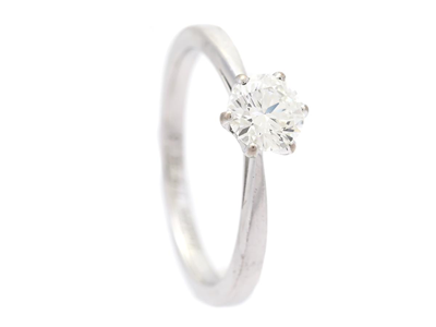 Jewellery, SOLITAIRE RING, 18K white gold