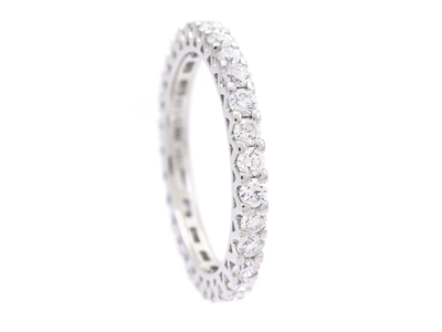Jewellery, FULL ETERNITY RING, 18K white gold