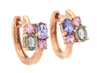 Jewellery, HOOP EARRINGS, 18K rose gold