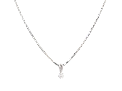 Jewellery, PENDANT WITH CHAIN, 18K white gold
