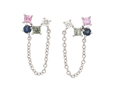 Jewellery, EARRINGS, 18K white gold