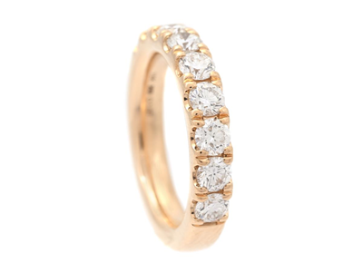 Jewellery, ETERNITY RING, 18K gold with 9 brilliant cut diamonds 1,57 ctw